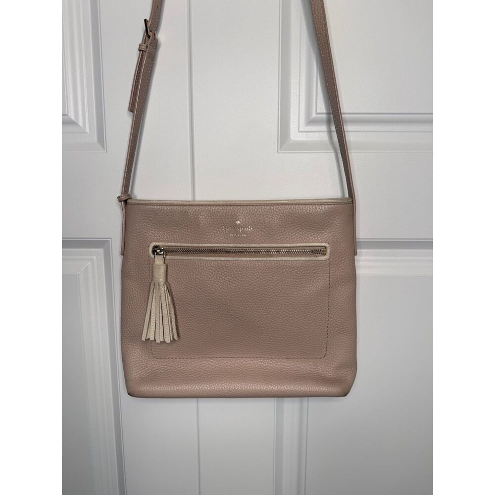 Kate Spade Chester Street Dessi Crossbody Rose Cloud Pebbled Leather Tassel Bag